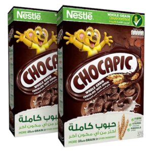 Nestle Whole Grain Chocapic Chocolate Breakfast Cereal 375g x Pack of 2