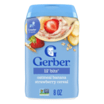 Gerber Lil' Bits Baby Cereal, Oatmeal Banana Strawberry, 8 Ounce, large