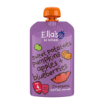 Ella's Kitchen Organic Super Smooth Sweet Potatoes, Pumpkin, Apples and Blueberries Puree, 4+ Months Baby Food, Gluten & Dairy Free - 120g